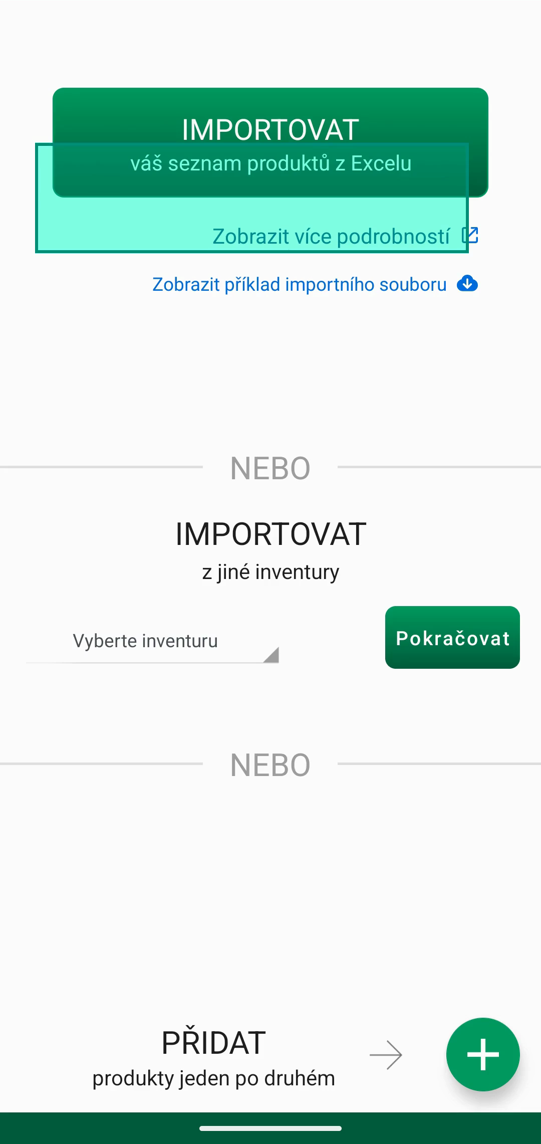 Obrazovka Párování polí se sloupci souboru namapovanými na pole aplikace