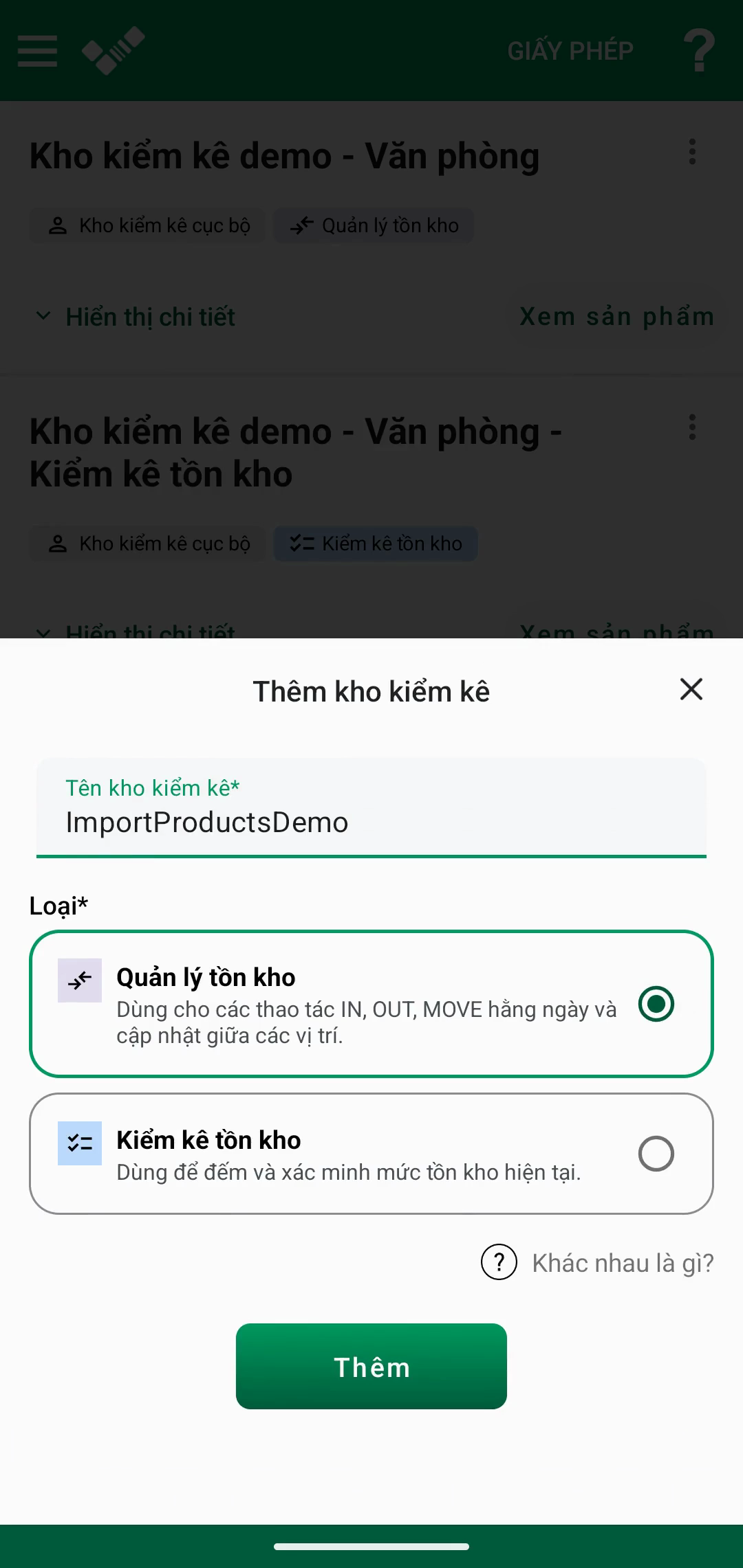 Màn hình nhập có bộ chọn tệp và ô mã nhập Web